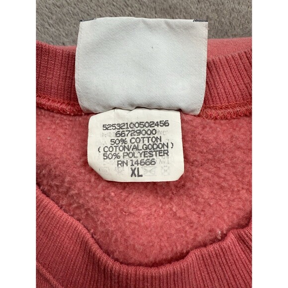 Vintage Lee Heavyweight Sweatshirt Women’s XL Pink Floral Wheel Barrel Garden - Picture 5 of 9